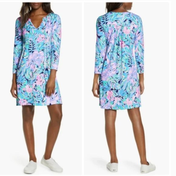 Lilly Pulitzer Aubrey UPF 50+ Shift Dress Bermudaful Size Medium NWT - Picture 1 of 11